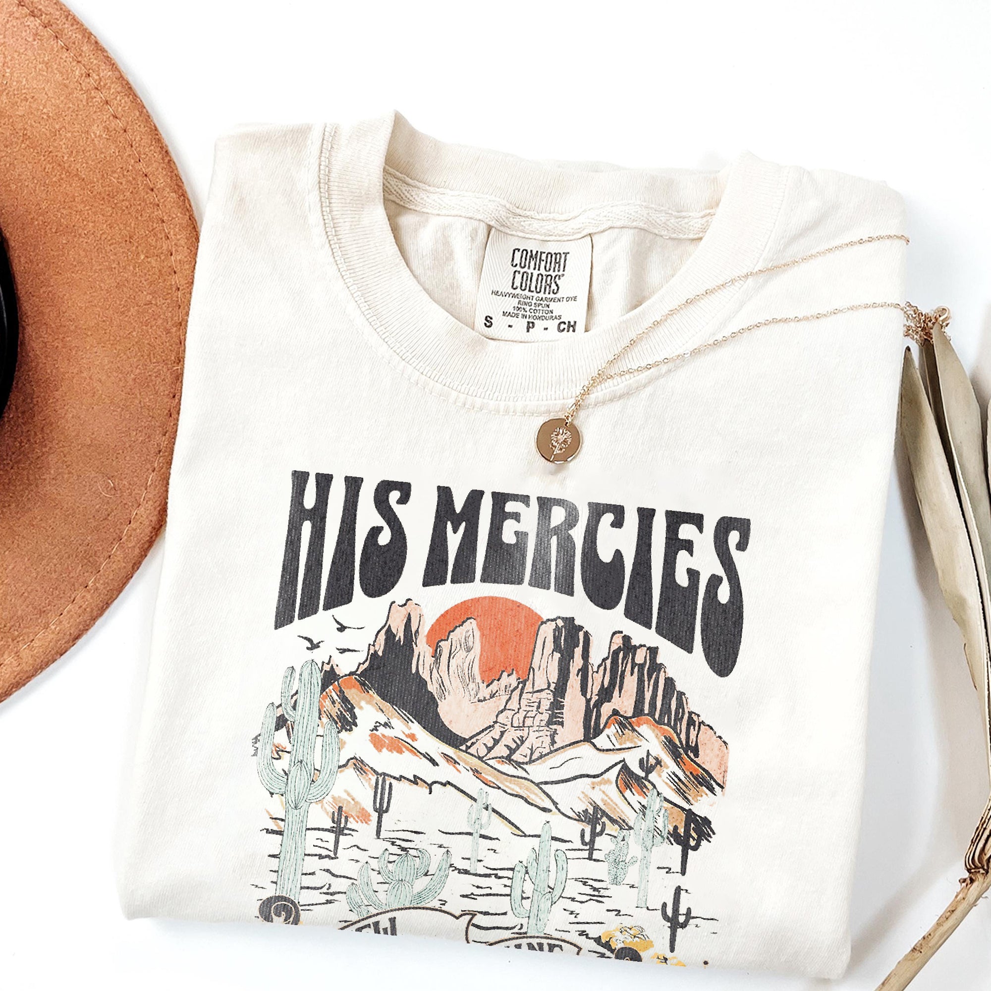 Boho Christian Shirts Christian TShirts Bible Verse Shirt Trendy Christians T Shirts Jesus Apparel Faith Based Shirt His Mercies Are New
